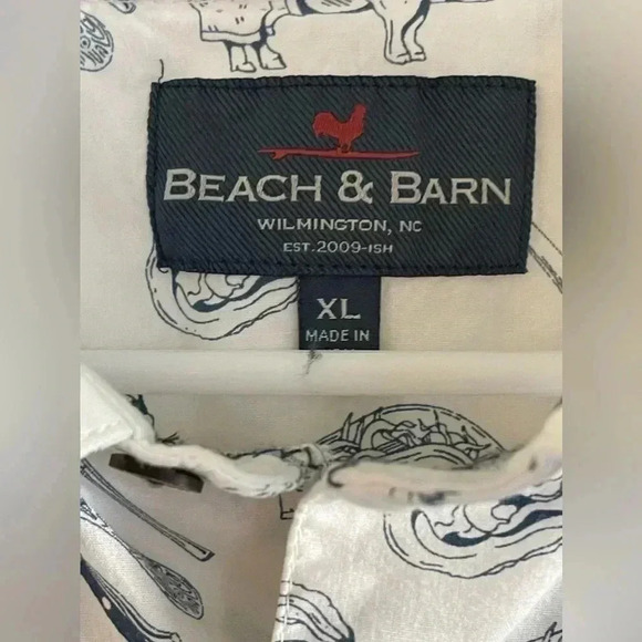 Beach & Barn Calabash Short Sleeve - White/Seafarer Print - Picture 11 of 11